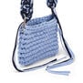 Blue crochet crossbody bag by Loopd Studio